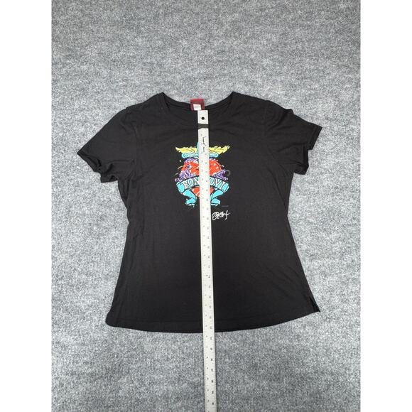 2008 Hard Rock Cafe Signature Series Bon Jovi Sz L Black Women’s T Shirt - Picture 7 of 11